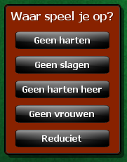 Reducieten: speeloptie kiezen