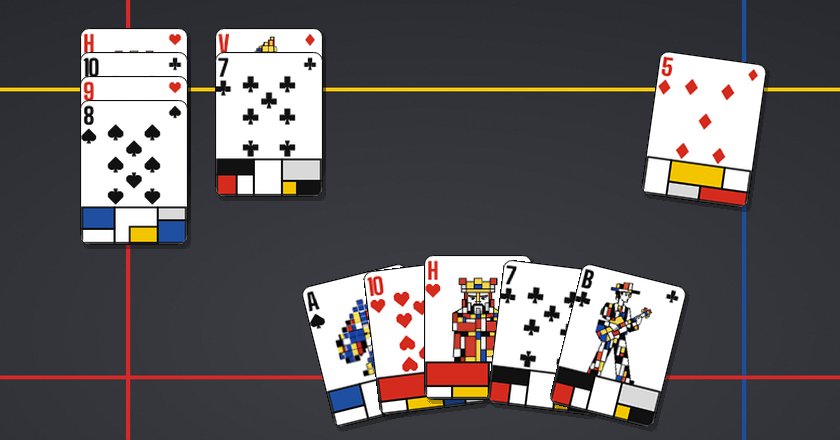 Mondriaan op tafel